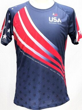 Regatta Sport USA Dragon Boat Racing Tee Men’s XL Navy Coolmax Event Shirt